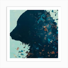 Abstract Portrait Of A Bear Art Print