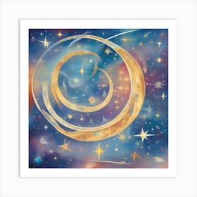 Celestial Constellations Abstract Pieces Depicting Constellations And Galaxies In Swirling Colors A 916137769 (1) Art Print