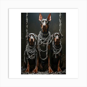 Dobermans Art Print