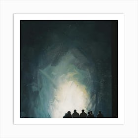 Depiction Of The Transfiguration With Glowing Light Art Print