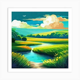 Landscape Painting 247 Art Print