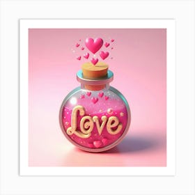 Love In A Bottle Art Print