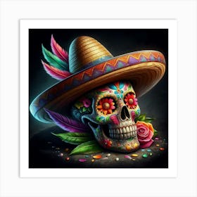 Day Of The Dead Skull 5 Art Print