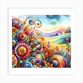 Colorful Flowers 10 Art Print