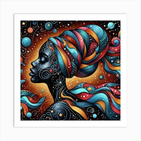 Astraea Celestial Portrait Art Print