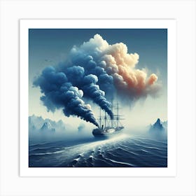 Ship In The Sky Art Print