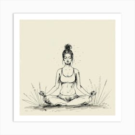 A Yoga Session Hand Drawn Sketch Illustration 1718673649 1 Art Print