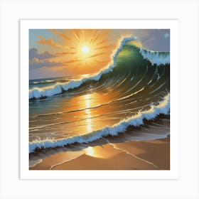 Sun Surf Art Print 1 Art Print