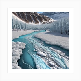 Ice River Art Print