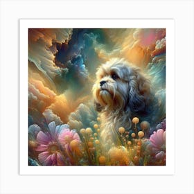 Dog In The Clouds Art Print