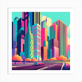 Cityscape- Dive into the past Art Print