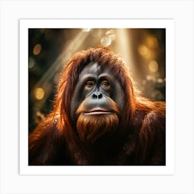 Orangutan Portrait 2 Art Print