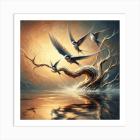 Swallows Art Print