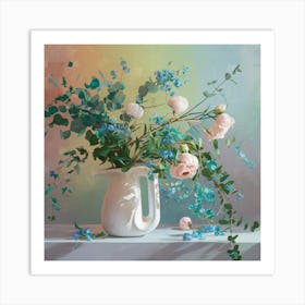 'Roses In A Vase' Art Print