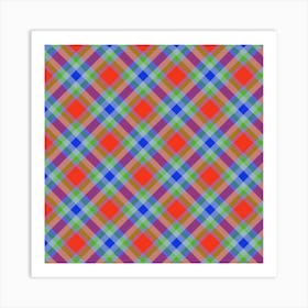 Plaid Fabric 187 Art Print