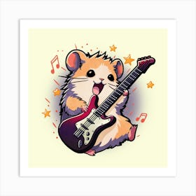 Punky paws Hamster Art Print