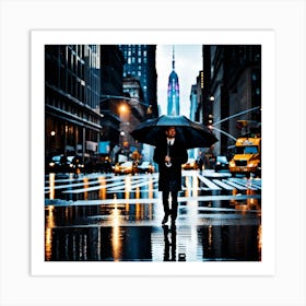 Rainy Day In New York City Art Print