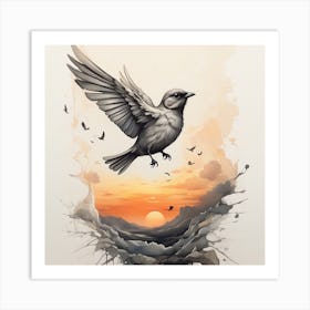 Bird In Flight Art Print