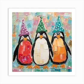 Party Penguins Art Print