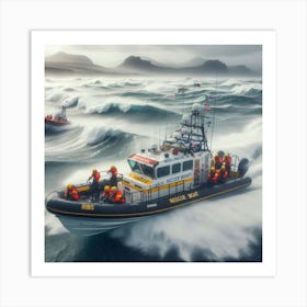 Iceland Rescue Boat Art Print