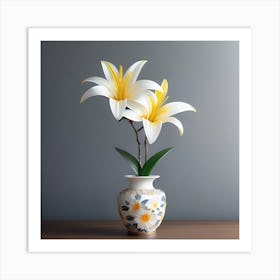 Lily In A Vase Art Print