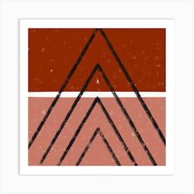 Brown Triangles Variation Art Print