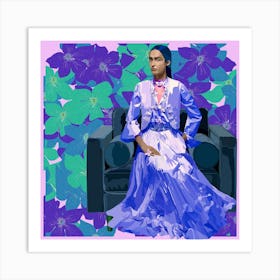 Lady in Purple Art Print