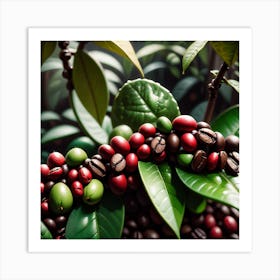 Coffee Beans On A Tree 76 Art Print