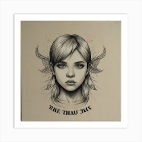 Girl With Wings Art Print