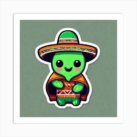 Turtle In A Sombrero Art Print