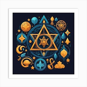 Graphic Design Magic Symbols Art 2 Art Print