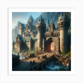 Castle In The Mountains 5 Art Print