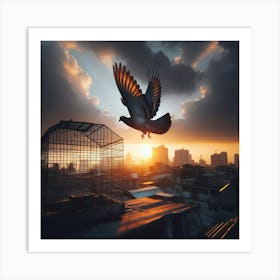 Pigeon Returning Home Art Print