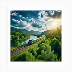 Train In The Forest 1 Art Print