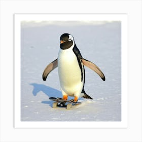 Asm Penguin Skate On The Snow 4beac516 8707 464b Ac6f 7fc8d732efdc Art Print