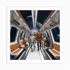 Space Train 8 Art Print