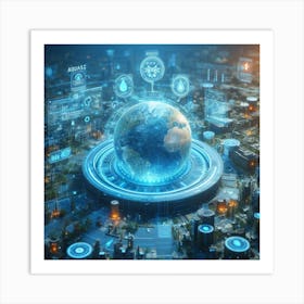 Futuristic City 1 Art Print