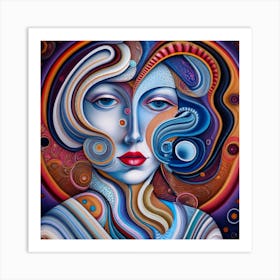 Psychedelic Woman Art Print