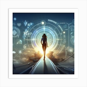 Futuristic Woman 30 Art Print