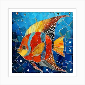 Mosaic Fish 2 Art Print