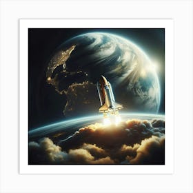 Space Shuttle Launch 3 Art Print