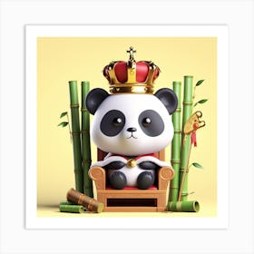 King Panda Art Print