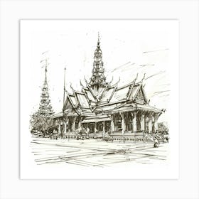 Phnom Penh Royal Palace Art Print