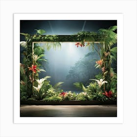 Illuminate The Scene With A Picturesque Modern Tropical Frame Blooming With An Array Of Vividly Hue 2 1 Art Print