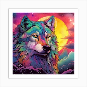 Wolf Painting 3 Art Print