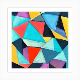 Abstract Triangles Art Print