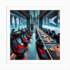 Scifi Restaurant Zoya Nightshade Art Print