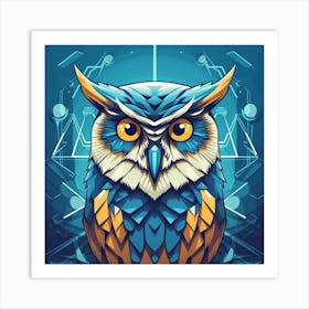 Abstract Owl 1 Art Print