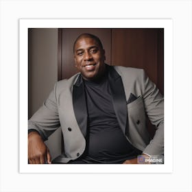 Magic Johnson AI Art Print