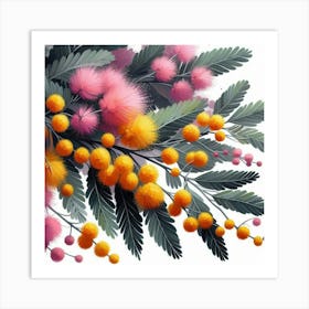 A branch of blooming mimosa 3 Art Print